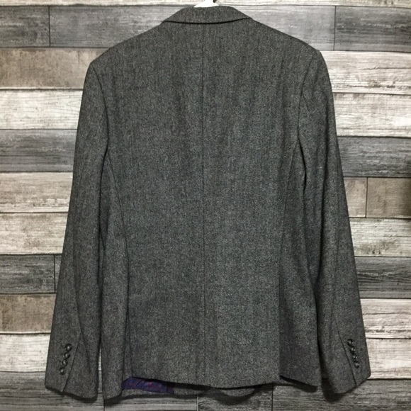 Penguin Herringbone Wool Blend Blazer Men’s L Gray 2 Button - Picture 5 of 10